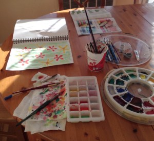my watercolor setup