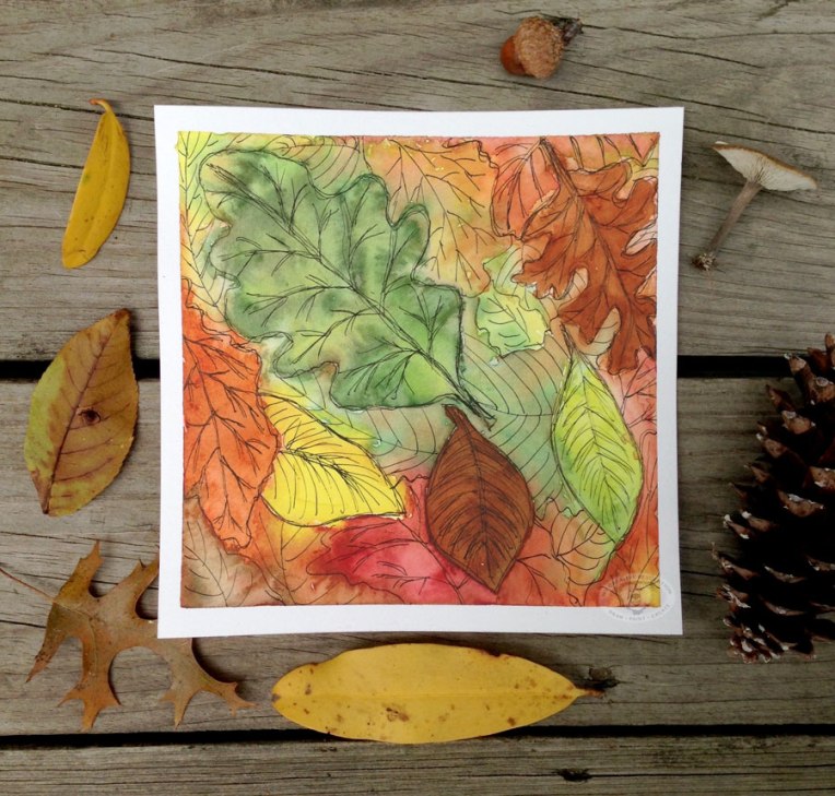 watercolorinkleaves