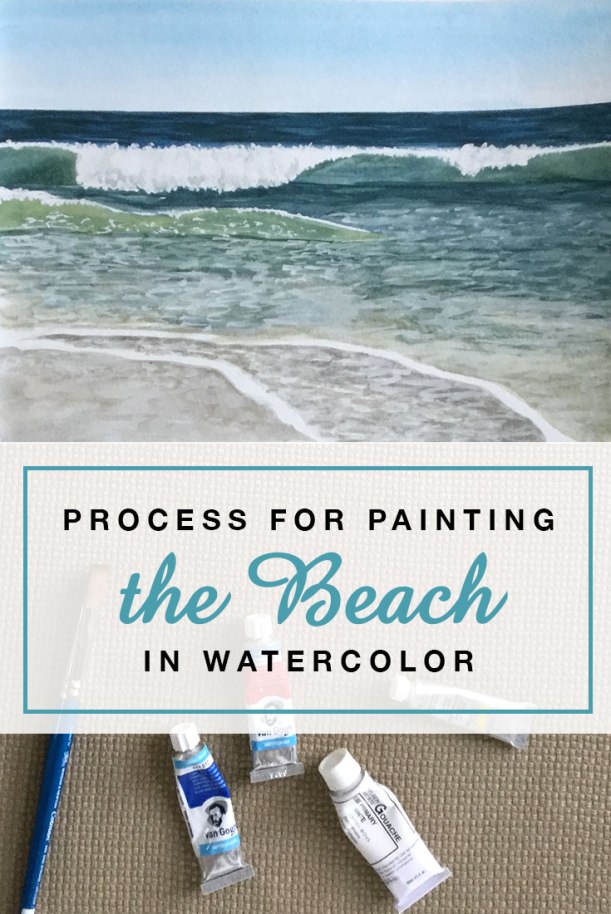Process for Painting the Beach in Watercolor