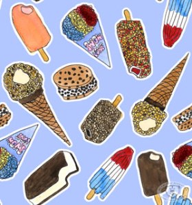 Ice Cream Truck Print Pattern by Eileen McKenna www.mycreativeresolution.com
