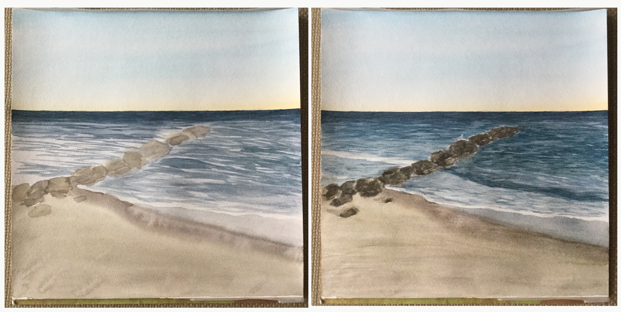 Making progress - watercolor painting