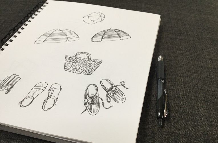 Daily creative habits, sketchbook work, Day 1