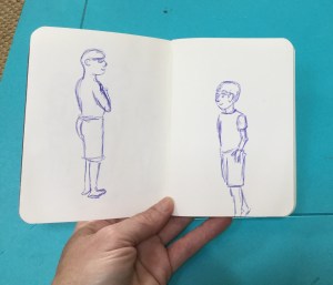 Sketching at the pool
