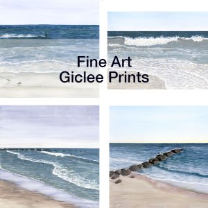 Fine Art Giclee Prints Watercolor Wave Ocean Seascapes by Eileen McKenna