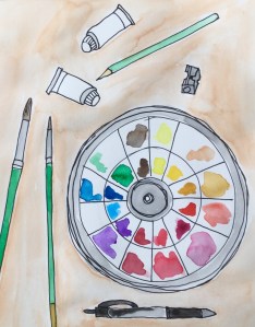 Perfectly imperfect black lines - adding lines with a smooth black gel pen