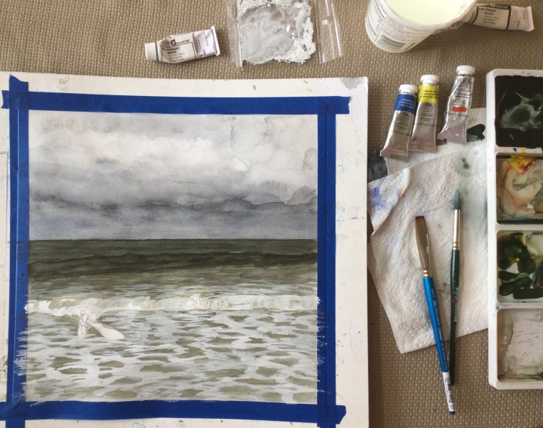 Painting waves in watercolor | creative habits