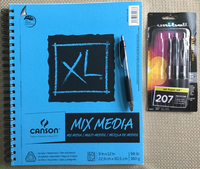 Favorite sketchbook and gel pen for Intober | #intober2017