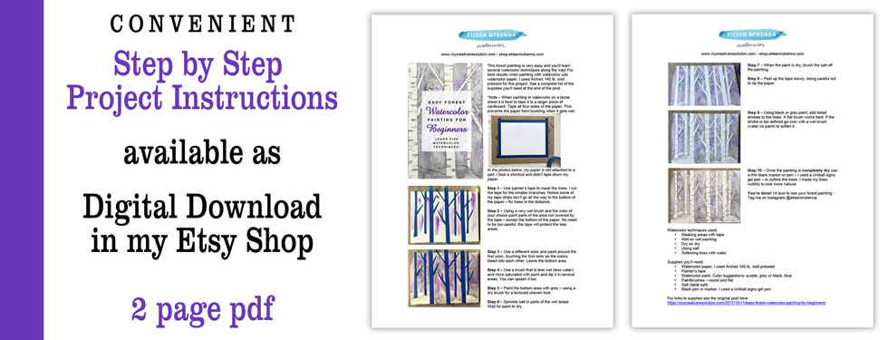 Easy Forest Watercolor Painting for Beginners