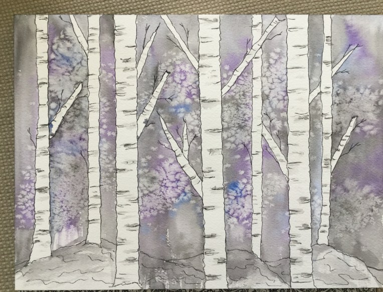 Easy Forest Watercolor Painting for Beginners