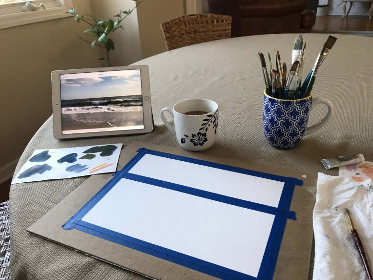 Creative hopefulness - the beginning of a watercolor painting