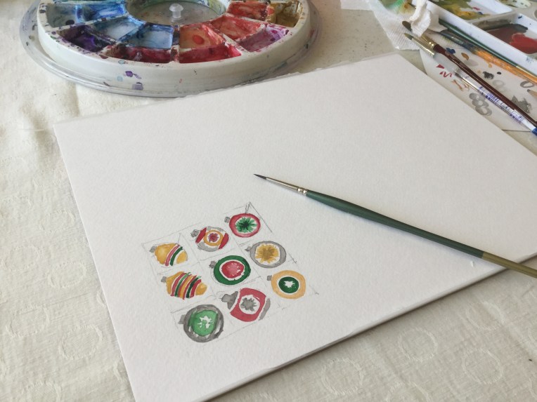 Ornaments in progress - Christmas countdown