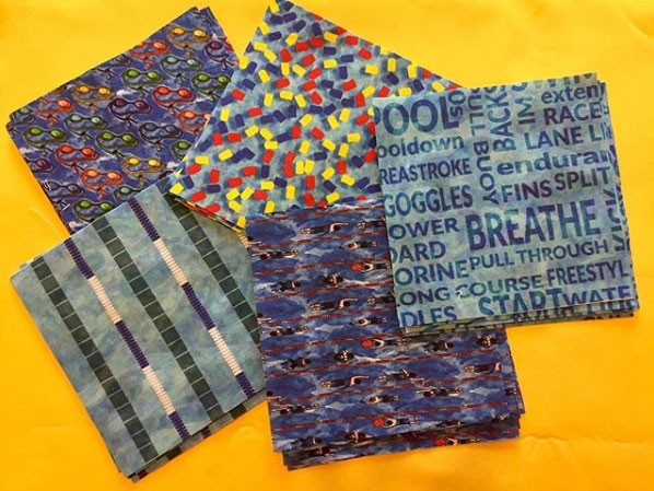 "Eat, Sleep, Sew, Repeat" swimming quilt by Wee Susie Stitches #swimming #quilt