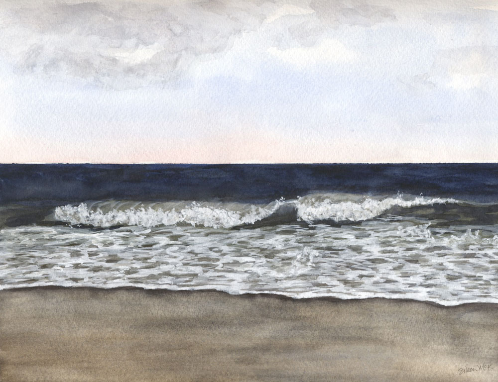 Watercolor Seascape "November 1" by Eileen McKenna