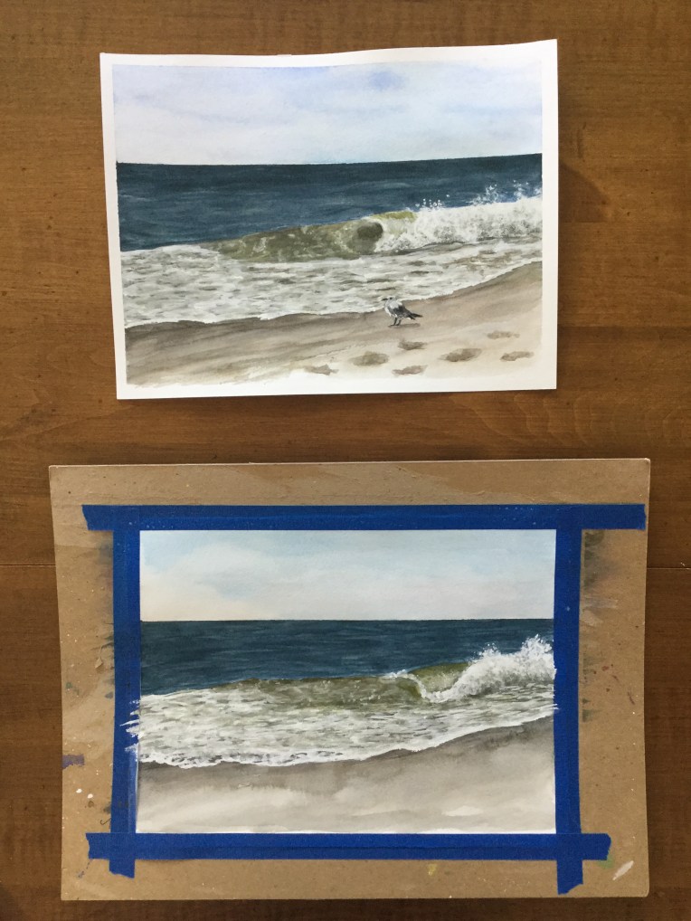 Two paintings of the same subject