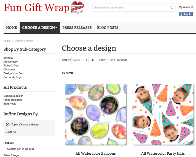 Unique personalized gift wrap