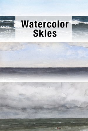 Painting the sky in Watercolor #watercolor #skies #sky