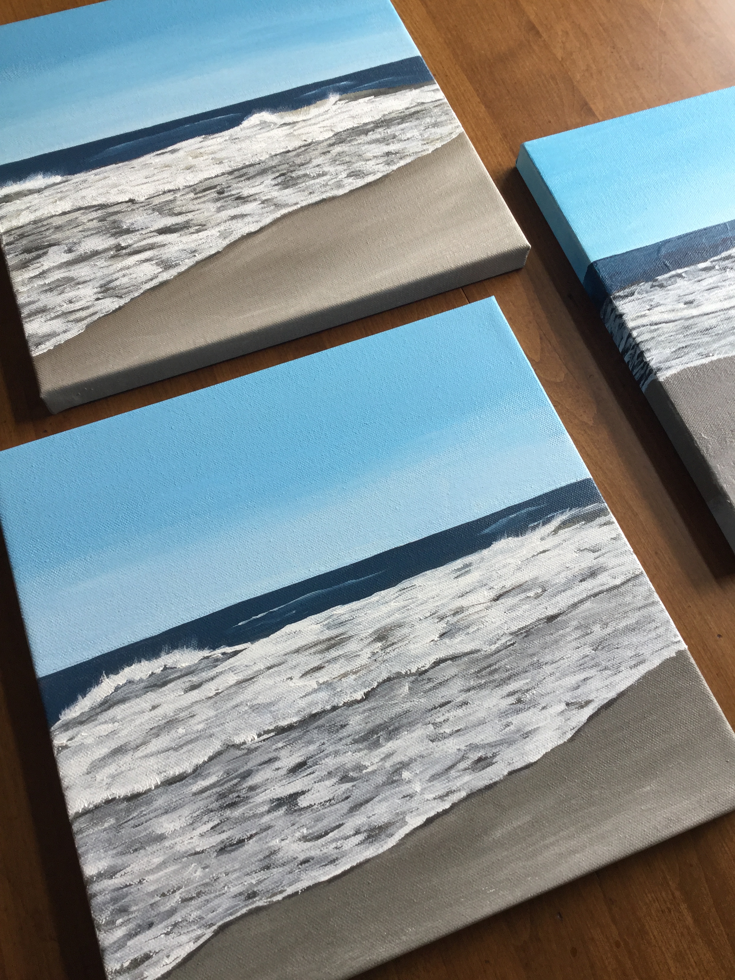 Several paintings at once takes the pressure off