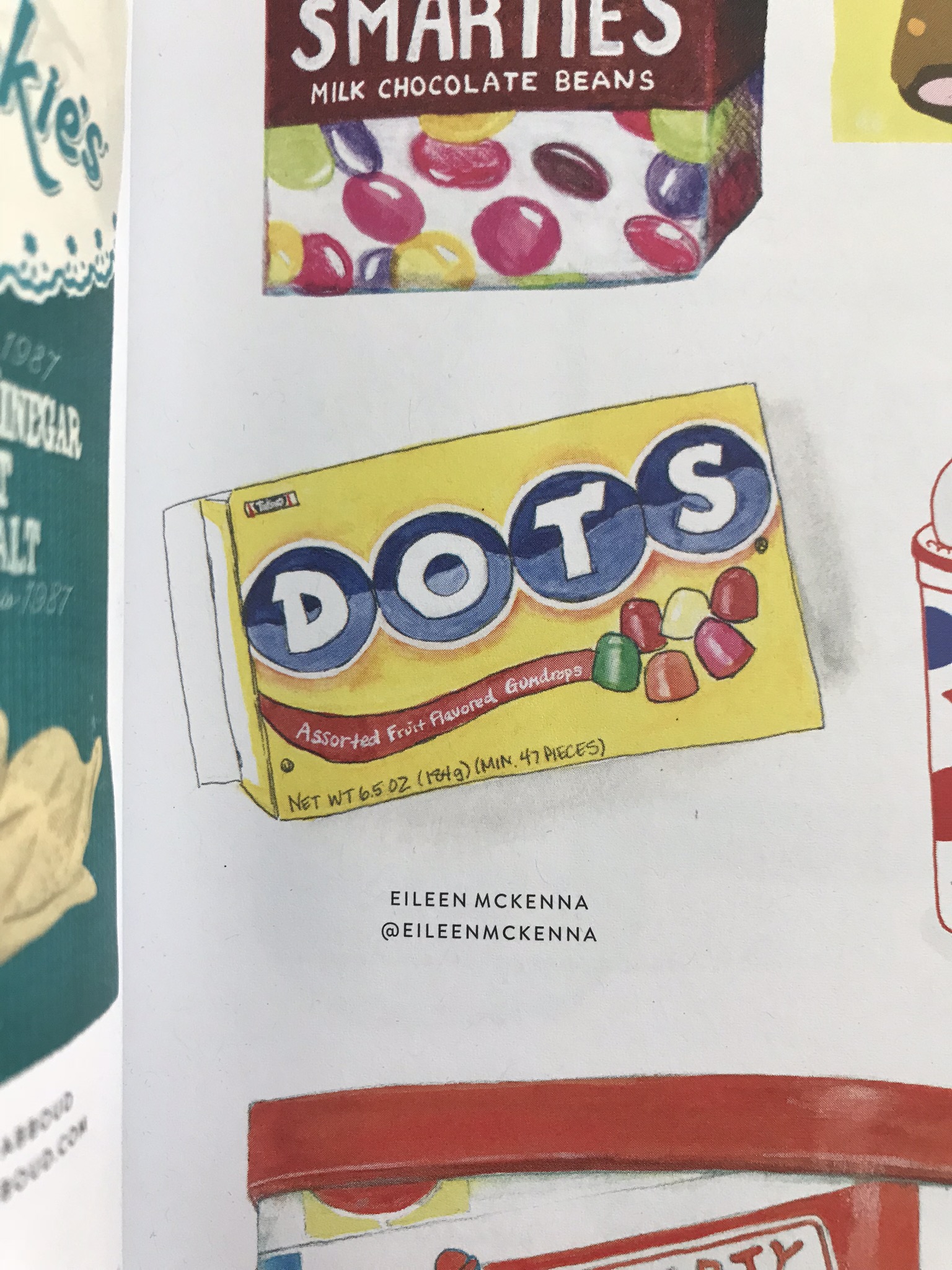 Dots candy illustration by Eileen McKenna