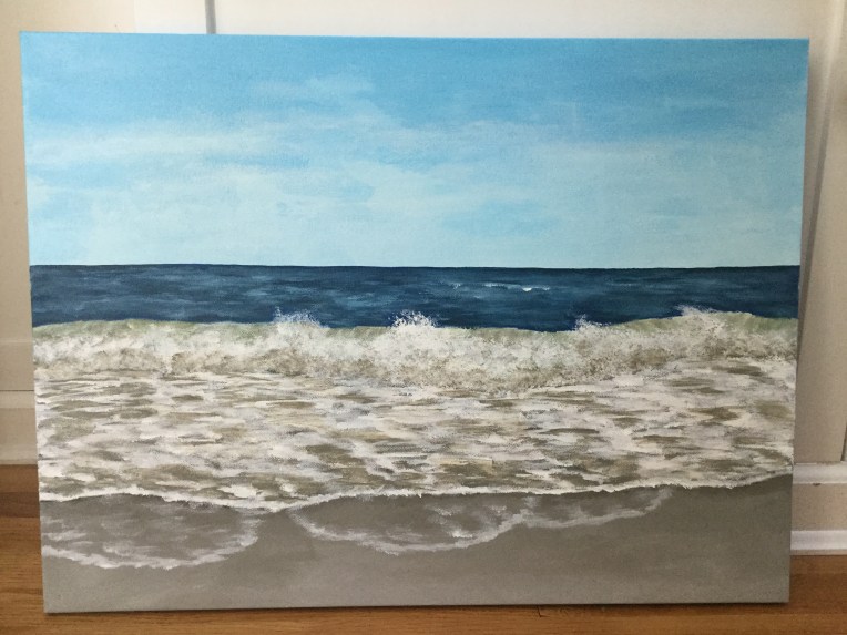 Acrylic seascape by Eileen McKenna | painting waves