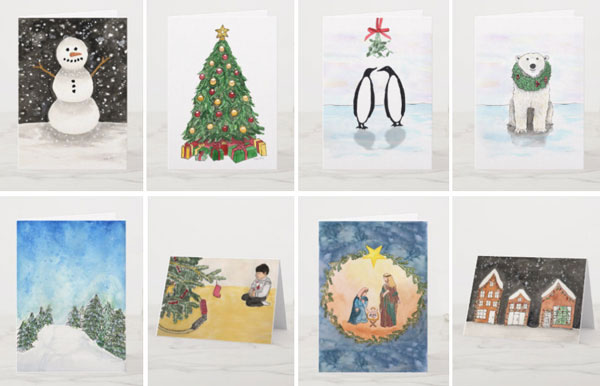 Holiday cards on Zazzle | unique Christmas cards | Christmas art