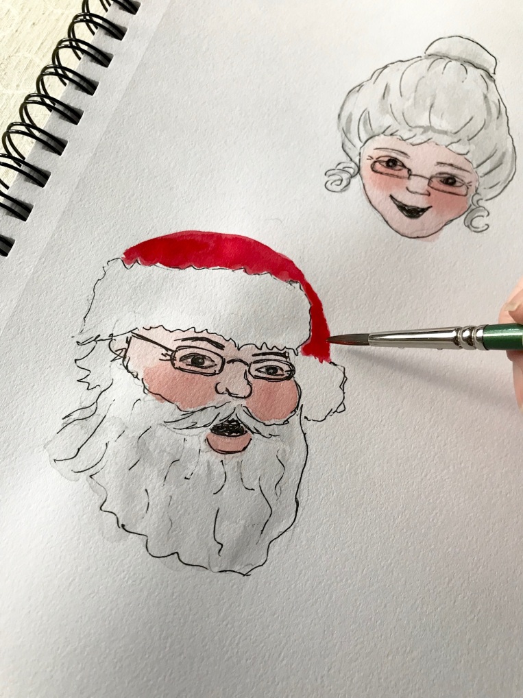Santa and Mrs. Claus illustration