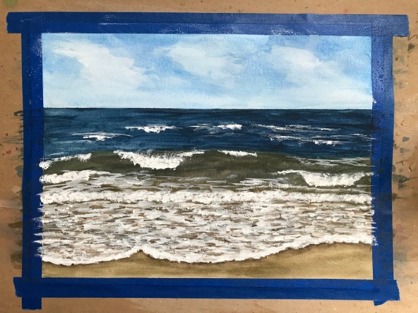Painting the ocean in watercolor final
