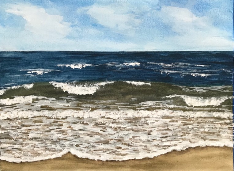 Coastal inspired art | watercolor seascape by Eileen McKenna