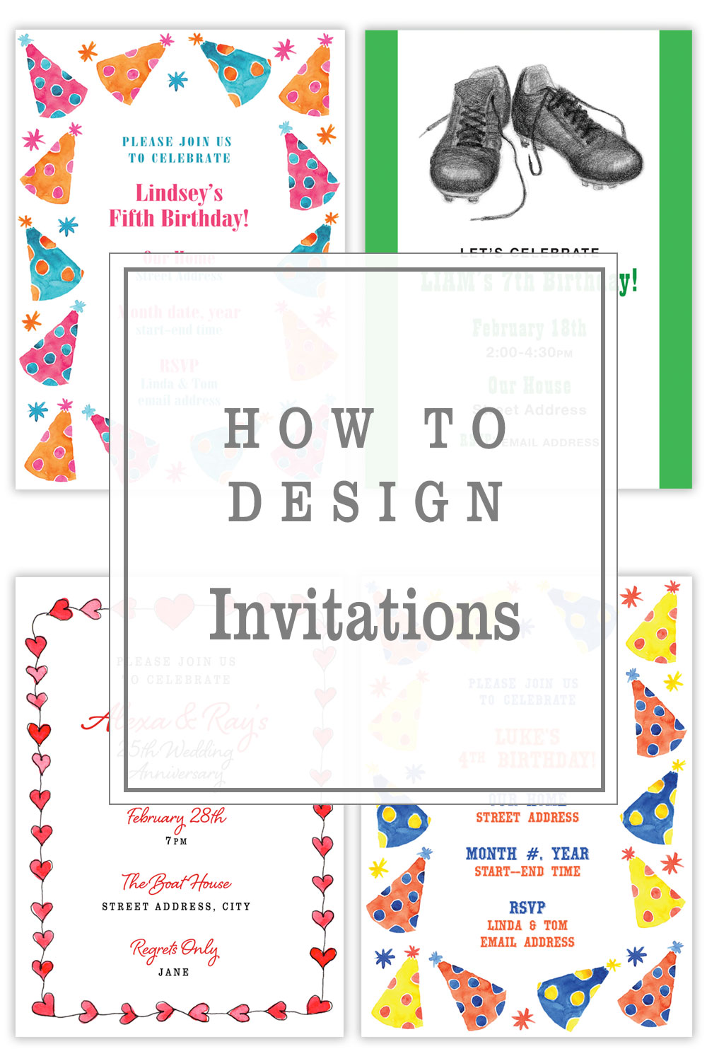 How to Design an Invitation | Create your own DIY Invites by Eileen McKenna