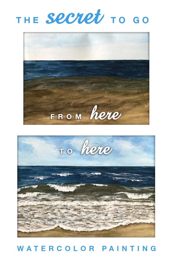 the secret to painting watercolor seascapes | how to paint waves