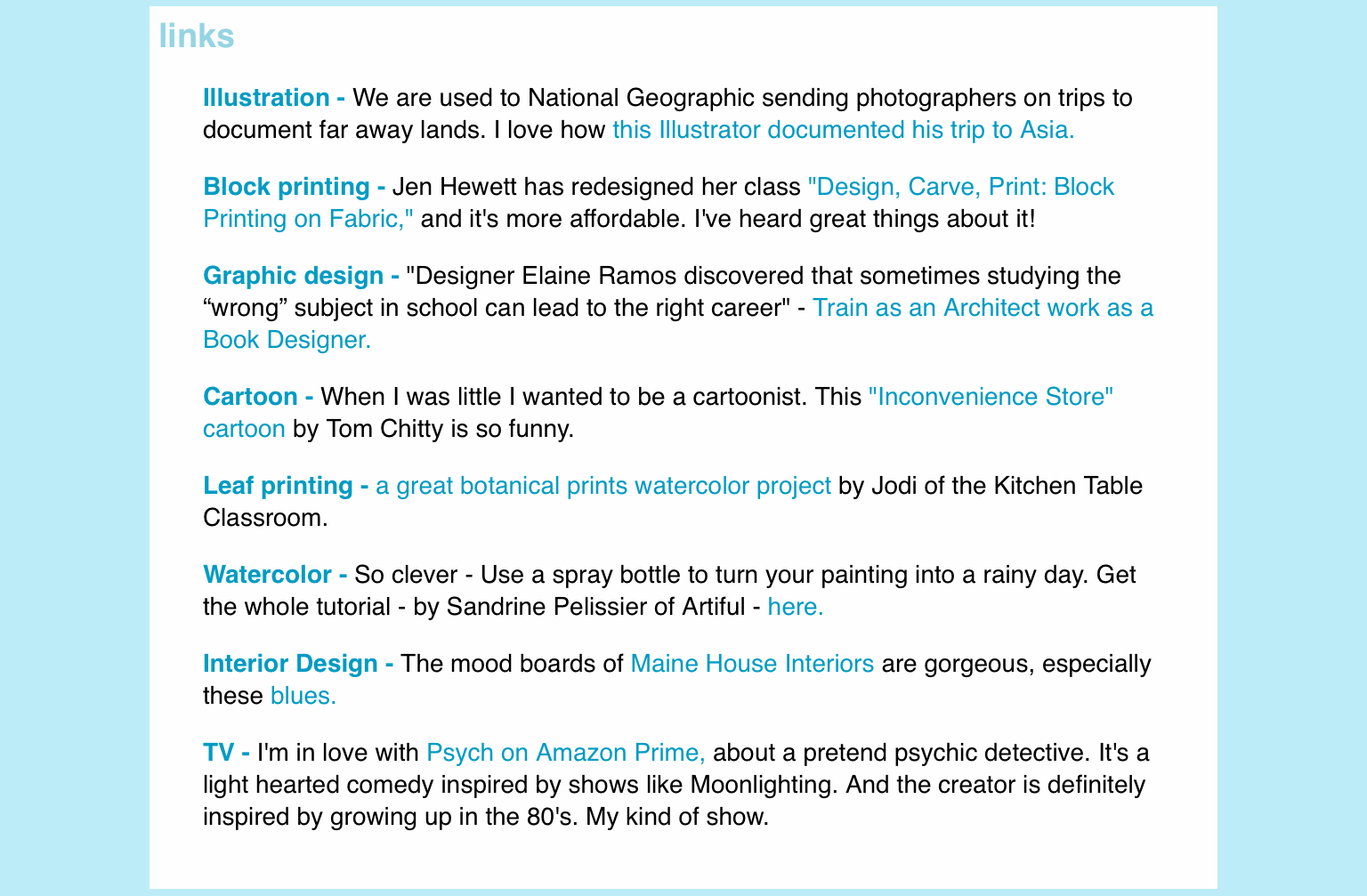 My Creative Collection by Eileen McKenna - a newsletter filled with creative inspiration