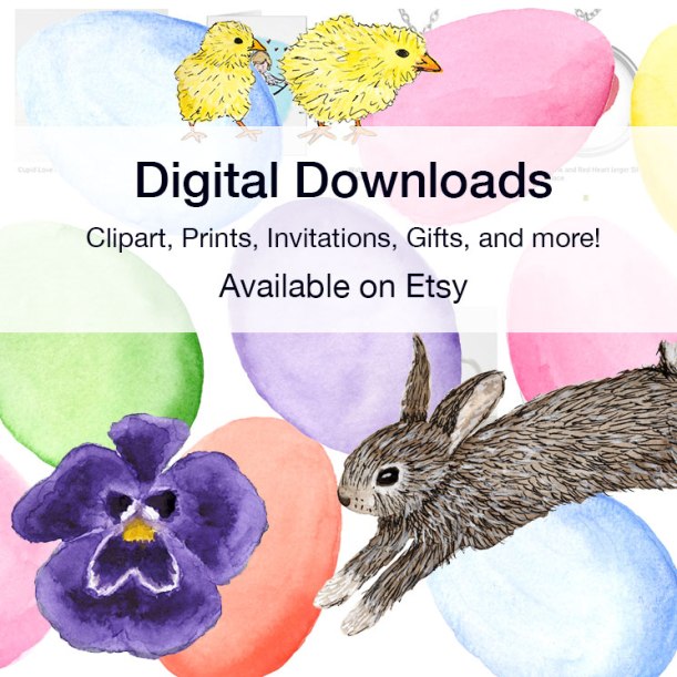 Digital Downloads clipart prints invitations cards gifts | printable