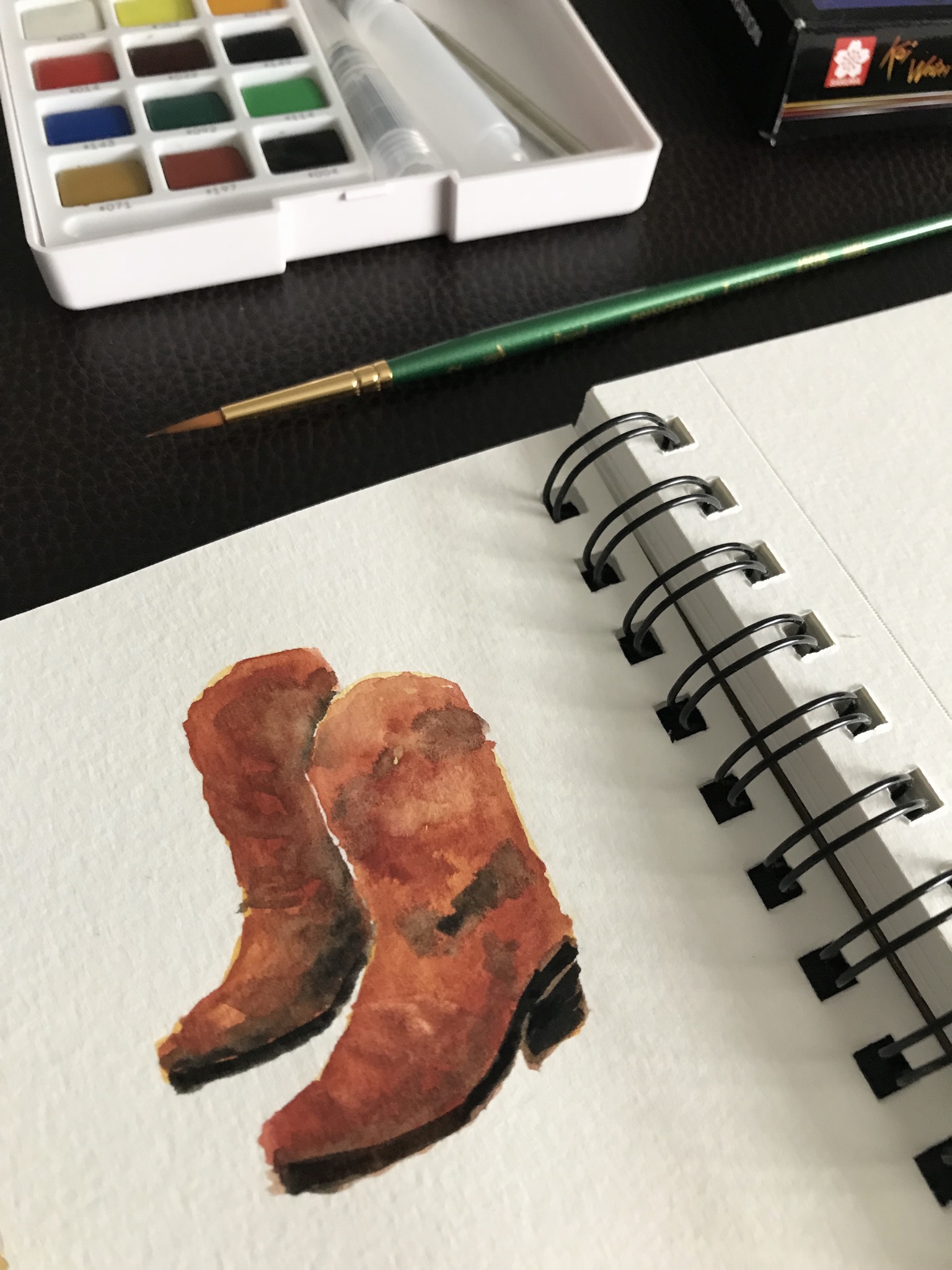 Illustrated Map Making in Nashville Cowboy boots