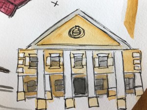 Wedding reception illustrated map