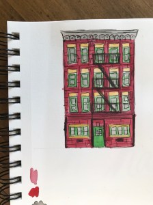 New York City Apartment building | anniversary map unique creative gift