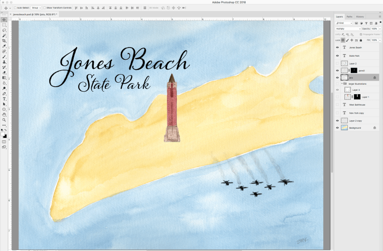 work in progress Jones Beach State park map
