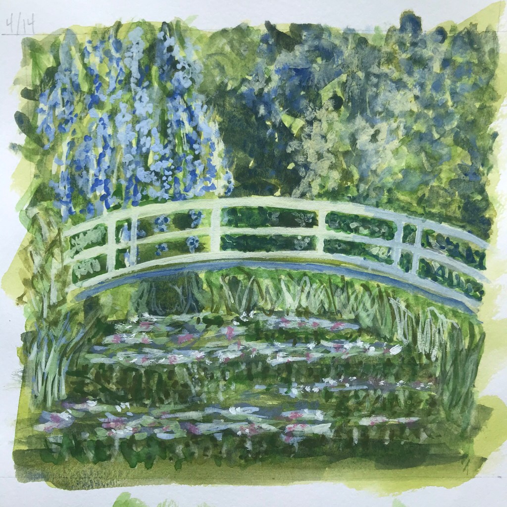 Monet inspired watercolor by Eileen McKenna