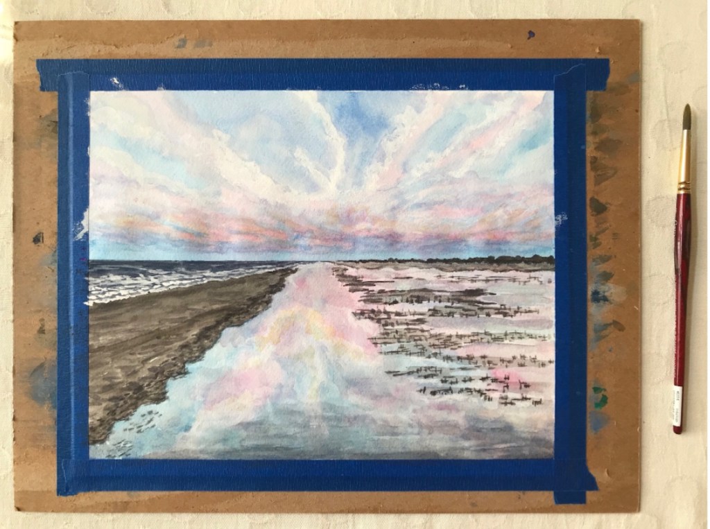 Watercolor Sunset by Eileen McKenna | painting in watercolor