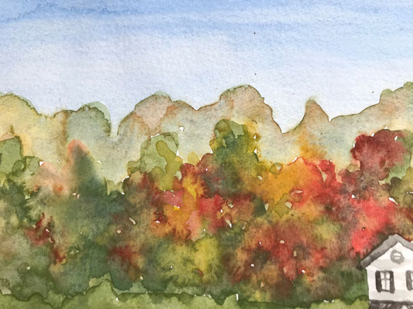 paint fall in Watercolor Tutorial downloadable pdf