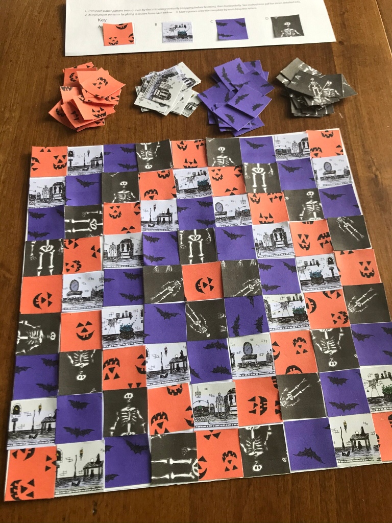 Printable Halloween Paper Quilt Making Kit