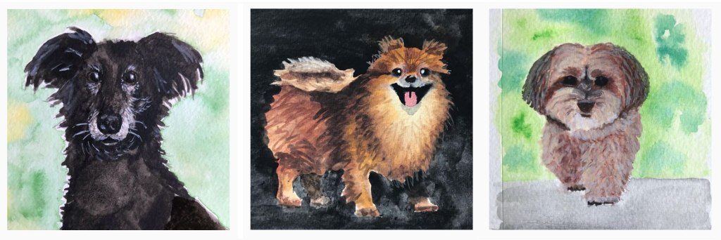 Watercolor Dog Portraits by Eileen McKenna